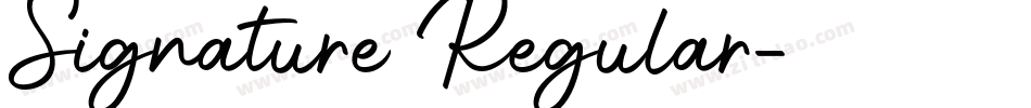 Signature Regular字体转换